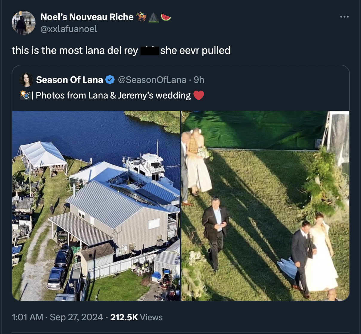 17 Tweets Reacting to Lana Del Rey's Wedding to Alligator Tour Guide Jeremy Dufrene